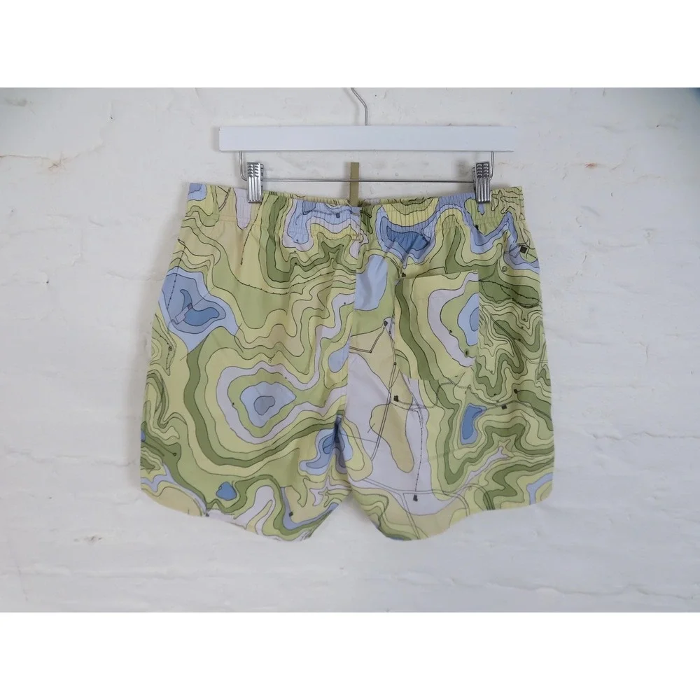 Lacoste Swim Shorts Mens Large Mid Length Print Multicolor Mesh Lined 6